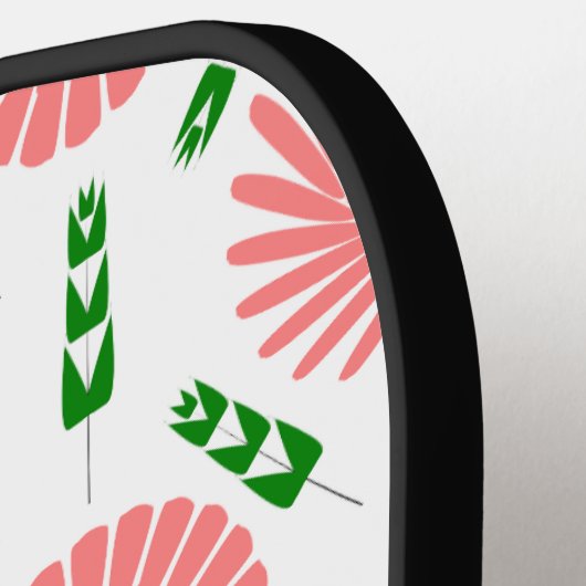 patroon met roze bloemen pickleball paddle (Links Detail)