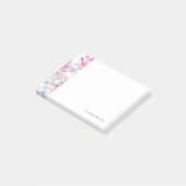 Patroon met roze bloemen post-it® notes (Schuin)