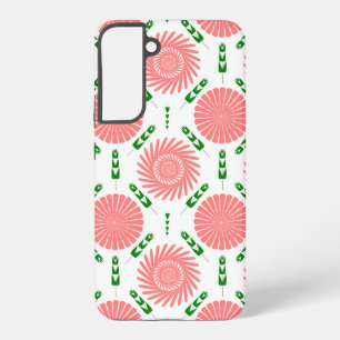 patroon met roze bloemen samsung galaxy hoesje