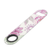 Patroon met roze bloemen speed flessenopener (Achterkant Gekanteld)