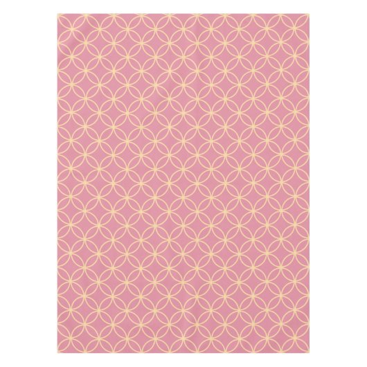 patroon met roze en roos gouden insluitende cirkel tafelkleed (Voorkant)