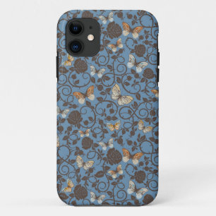 patroon met rozen en vlinder iPhone 11 hoesje