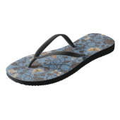patroon met rozen en vlinder teenslippers (Schuin)