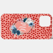 patroon met schattig roze en rode harten Aangepast Case-Mate iPhone Case (Achterkant (horizontaal))