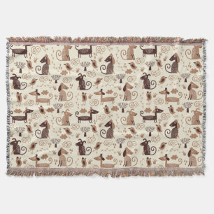 patroon met schattige honden deken
