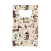 patroon met schattige honden kredietkaart flessenopener (Voorkant)