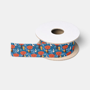 patroon met schattige katten en vogels lint