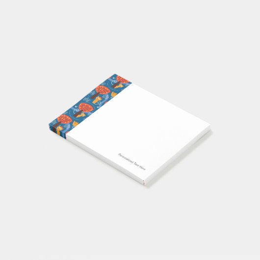 patroon met schattige katten en vogels post-it® notes (Schuin)