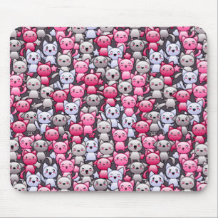 patroon met schattige kawaï - doodle cats 2 muismat
