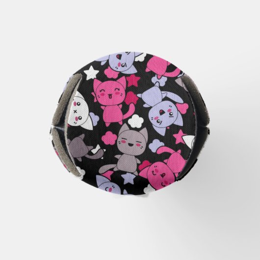 patroon met schattige kawaii - doodle katten 3 flesjeskoeler (Bodem)