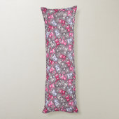 patroon met schattige kawaii doodle katten lichaamskussen (Achterkant (Verticaal))