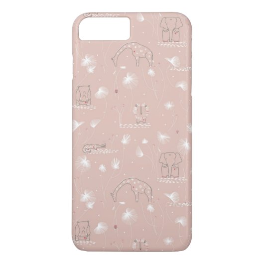 patroon met schattige oerwouden van baby Case-Mate iPhone case (Achterkant)