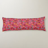 Patroon met schattige vogels en katten lichaamskussen (Achterkant)