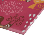 Patroon met schattige vogels en katten snijplank (Hoek)