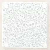 Patroon met schedels glazen onderzetter (Achterkant)