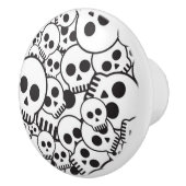 Patroon met schedels keramische knop (Rechts)