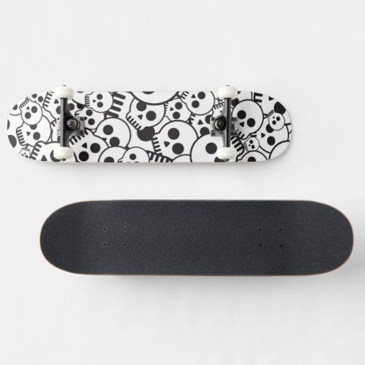 Patroon met schedels skateboard (Horizontaal)