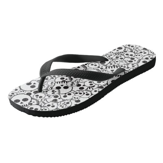 Patroon met schedels teenslippers (Schuin)