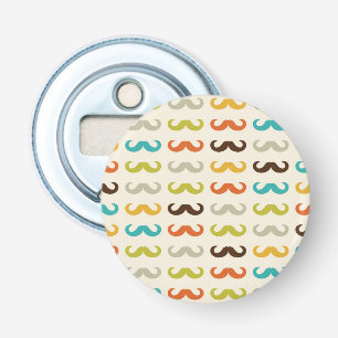 Patroon met snor button flesopener