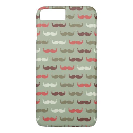 patroon met snor Case-Mate iPhone case (Achterkant)
