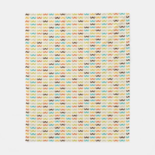 Patroon met snor fleece deken (Voorkant)