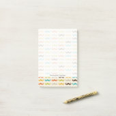 Patroon met snor post-it® notes (Op bureau)