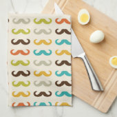 Patroon met snor theedoek (Quarter Fold)