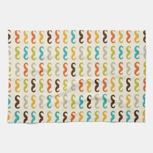 Patroon met snor theedoek (Horizontaal)