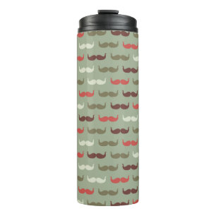  patroon met snor thermosbeker