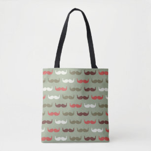  patroon met snor tote bag