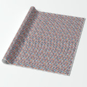 Patroon met steentjes cadeaupapier (Uitgerold)