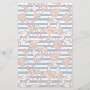 Patroon met steentjes en staarten briefpapier