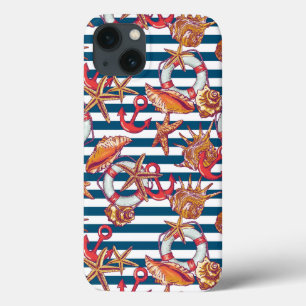 Patroon met steentjes en staarten iPhone 13 hoesje