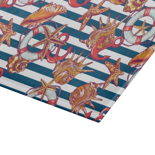 Patroon met steentjes en staarten snijplank (Hoek)