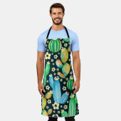  patroon met succulenten. Waterverf cactus Schort (Gedragen)