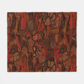 Patroon met tapstijl fleece deken (Voorkant (Horizontaal))