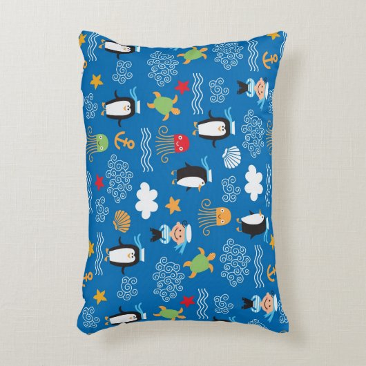 patroon met thema zee accent kussen (Voorkant(Verticaal))