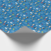 patroon met thema zee cadeaupapier (Hoek)