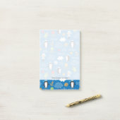 patroon met thema zee post-it® notes (Op bureau)