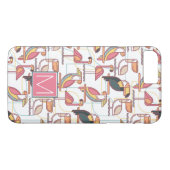 Patroon met tropische vogels | Voeg uw initiaal to Case-Mate iPhone Case (Achterkant (Horizontaal))
