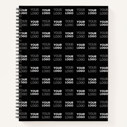 Patroon met twee herhalende logo's of afbeeldingen notitieboek (Voorkant)