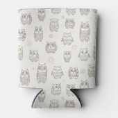 Patroon met uilen blikjeskoeler (Voorkant)