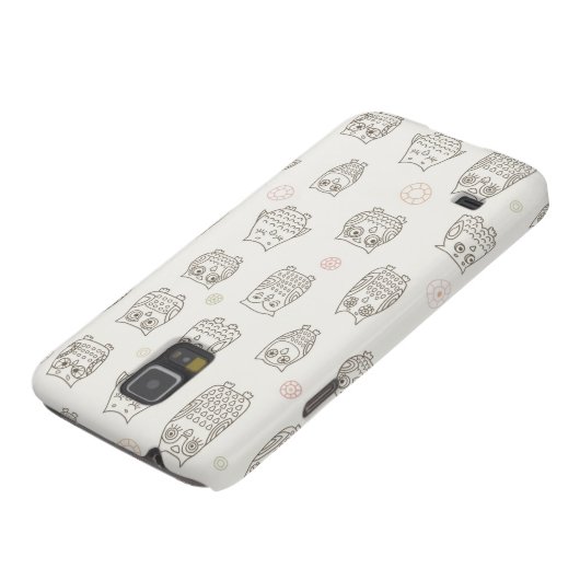 Patroon met uilen Case-Mate samsung galaxy hoesje (Onderkant)