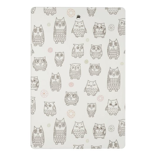 Patroon met uilen mini klembord (Achterkant)