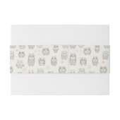 Patroon met uilen uitnodigingen wikkel (Achterkant Voorbeeld)