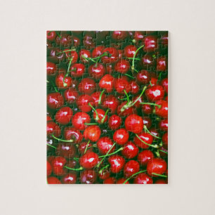 Patroon met verse kersen legpuzzel