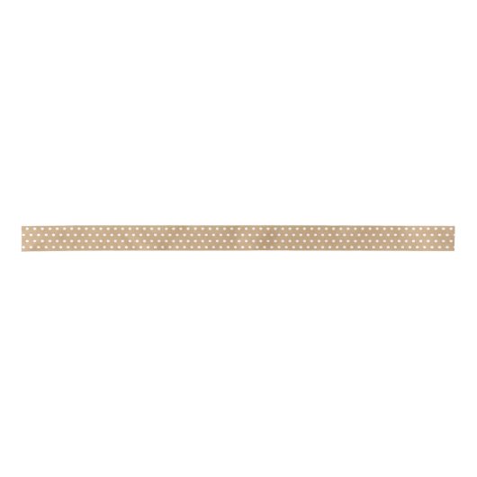 Patroon met vervormde witte pokadots op Faux Kraft Lint (Voorkant)