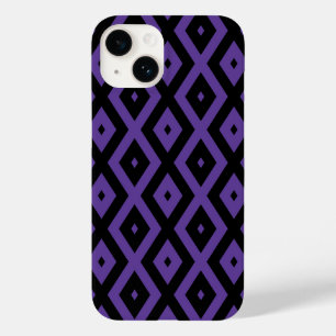 patroon met Violet en zwarte diamant Case-Mate iPhone 14 Hoesje