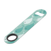 patroon met vis 2 speed flessenopener (Voorkant Gekanteld)