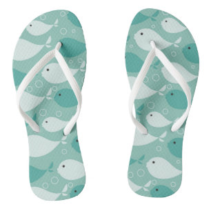 patroon met vis 2 teenslippers